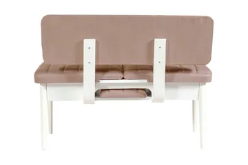 Valsot Sittbänk 110 cm - Vit/Grå - Möbler - Vardagsrum - Stolar & sittmöbler - Sittbänk - Bänk med ryggstöd
