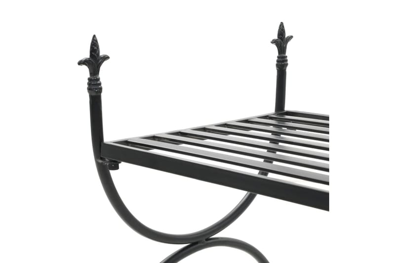 Bänk vintage stil metall 83x42x55 cm svart - Svart - Möbler - Vardagsrum - Stolar & sittmöbler - Sittbänk