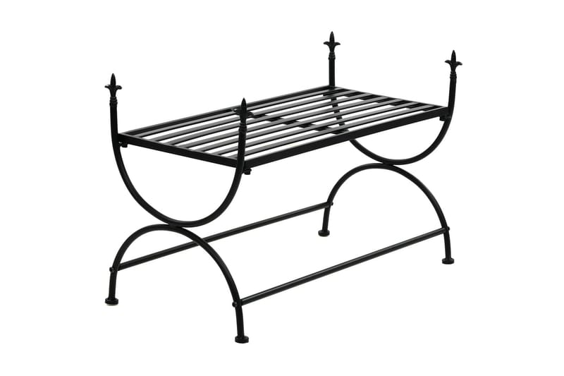 Bänk vintage stil metall 83x42x55 cm svart - Svart - Möbler - Vardagsrum - Stolar & sittmöbler - Sittbänk