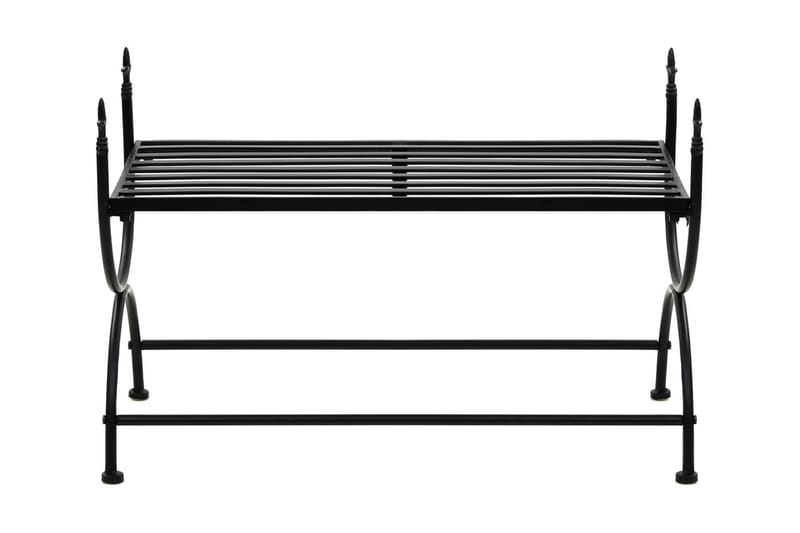 Bänk vintage stil metall 83x42x55 cm svart - Svart - Möbler - Vardagsrum - Stolar & sittmöbler - Sittbänk
