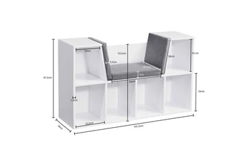 Bänk Wohnling Melaminbelagd spånskiva Klädd sittplats Förvaringsutrymme Modern - Möbler - Vardagsrum - Stolar & sittmöbler - Sittbänk - Bänk med ryggstöd