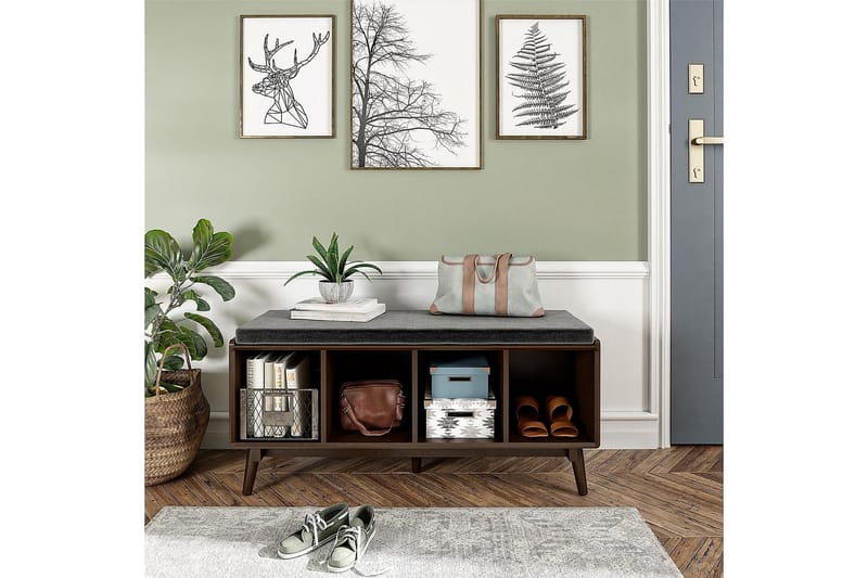 BRITTANY Sittbänk 118 cm Brun - Novogratz - Möbler - Vardagsrum - Stolar & sittmöbler - Sittbänk
