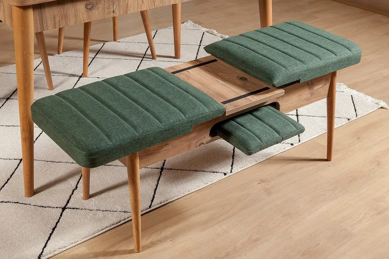 Corralez Bänk 51 cm - Trä/natur/Grön - Möbler - Vardagsrum - Stolar & sittmöbler - Sittbänk