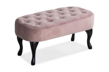 DANA Bänk Sammet Ljusrosa