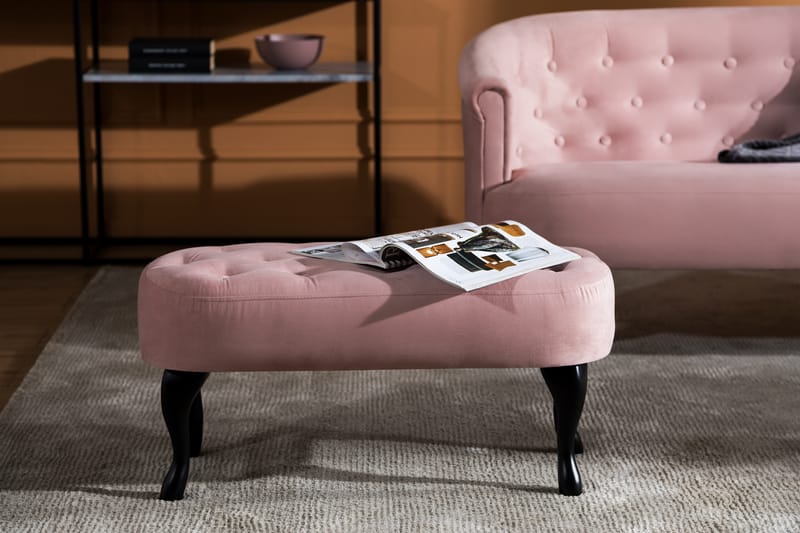 DANA Bänk Sammet Ljusrosa - Möbler - Vardagsrum - Stolar & sittmöbler - Sittbänk