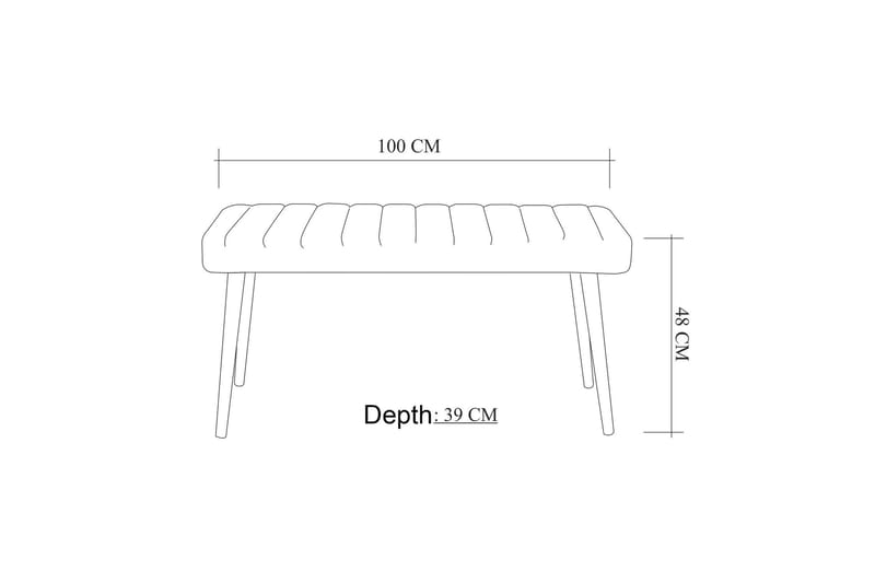 Derpele Sittbänk - Grå - Möbler - Vardagsrum - Stolar & sittmöbler - Sittbänk