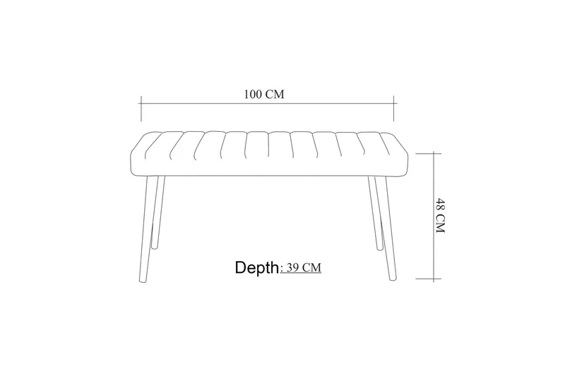 Derpele Sittbänk - Vit/Antracit - Möbler - Vardagsrum - Stolar & sittmöbler - Sittbänk