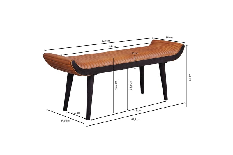 Eikleberry Sittbänk - Brun - Möbler - Vardagsrum - Stolar & sittmöbler - Sittbänk