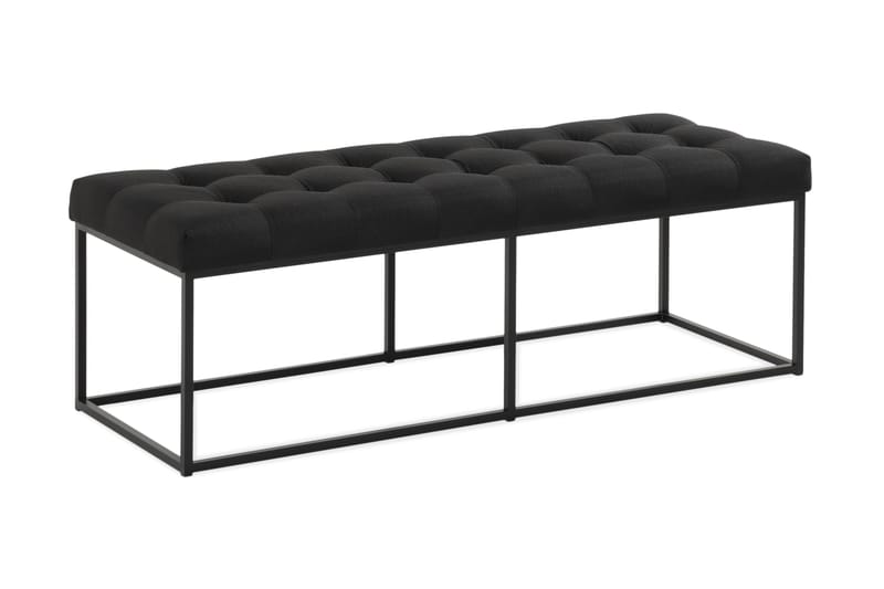 Ella Sittbänk 120 cm Rutig, Svart
