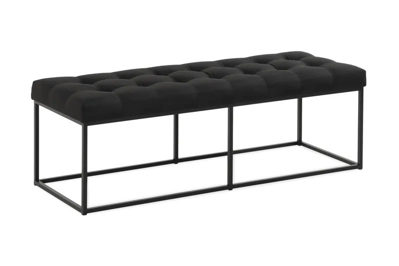 Ella Sittbänk 120 cm Rutig - Svart - Möbler - Vardagsrum - Stolar & sittmöbler - Sittbänk