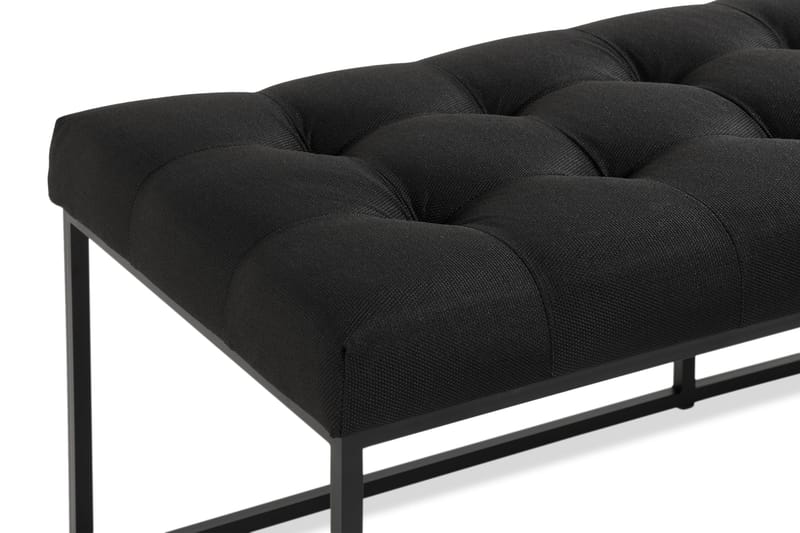 Ella Sittbänk 120 cm Rutig - Svart - Möbler - Vardagsrum - Stolar & sittmöbler - Sittbänk