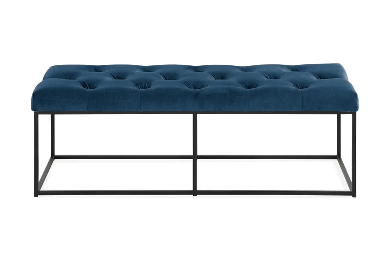Ella Sittbänk 120cm Djuphäftad - Blå/Sammet - Möbler - Vardagsrum - Stolar & sittmöbler - Sittbänk