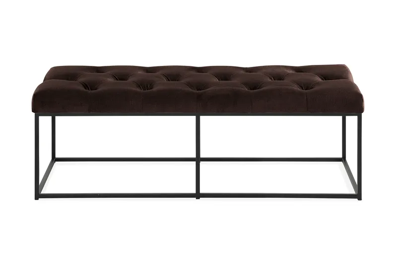 Ella Sittbänk 120cm Djuphäftad - Brun/Sammet - Möbler - Vardagsrum - Stolar & sittmöbler - Sittbänk