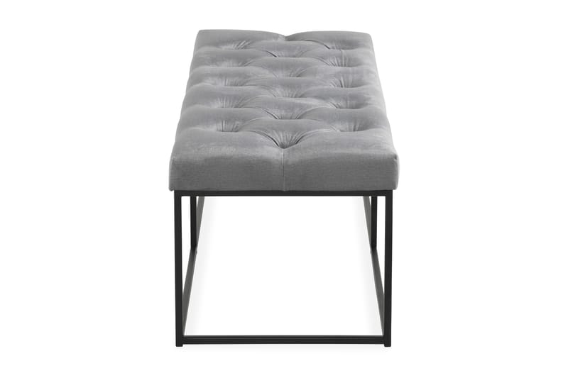 Ella Sittbänk 120cm Djuphäftad - Grå/Sammet - Möbler - Vardagsrum - Stolar & sittmöbler - Sittbänk