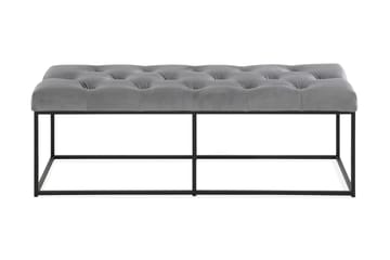 Ella Sittbänk 120cm Djuphäftad - Grå/Sammet - Möbler - Vardagsrum - Stolar & sittmöbler - Sittbänk