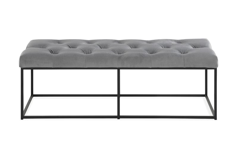 Ella Sittbänk 120cm Djuphäftad - Grå/Sammet - Möbler - Vardagsrum - Stolar & sittmöbler - Sittbänk