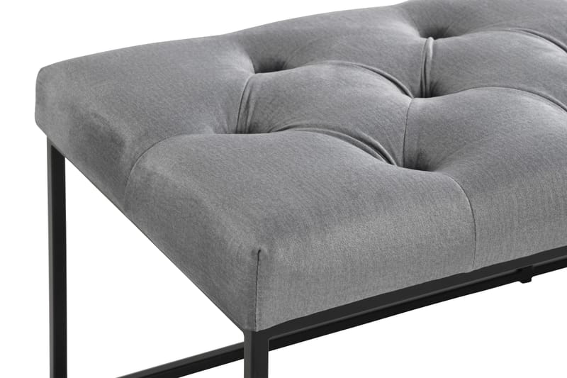 Ella Sittbänk 120cm Djuphäftad - Grå/Sammet - Möbler - Vardagsrum - Stolar & sittmöbler - Sittbänk