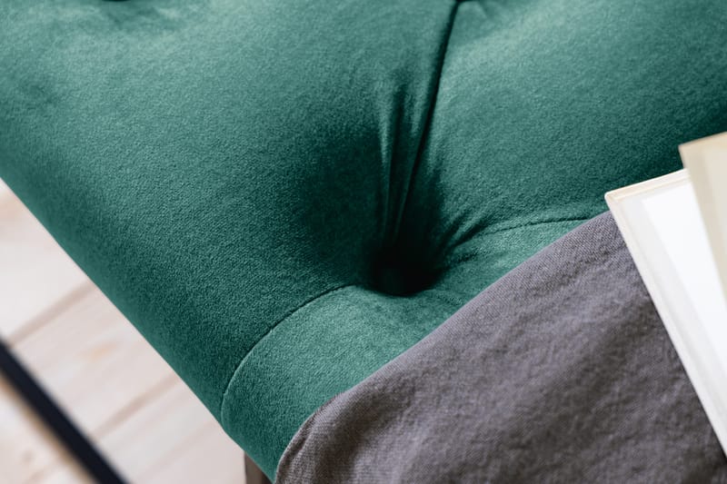 Ella Sittbänk 120cm Djuphäftad - Grön/Sammet - Möbler - Vardagsrum - Stolar & sittmöbler - Sittbänk