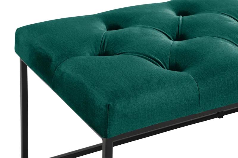 Ella Sittbänk 120cm Djuphäftad - Grön/Sammet - Möbler - Vardagsrum - Stolar & sittmöbler - Sittbänk