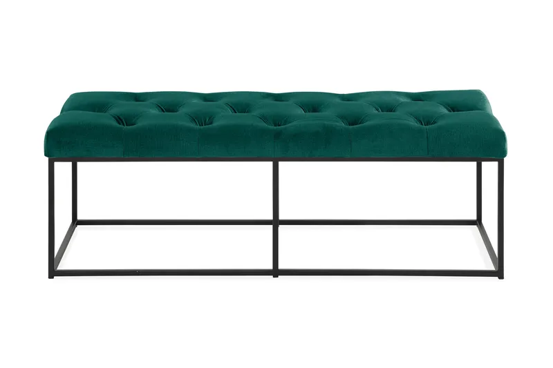 Ella Sittbänk 120cm Djuphäftad - Grön/Sammet - Möbler - Vardagsrum - Stolar & sittmöbler - Sittbänk