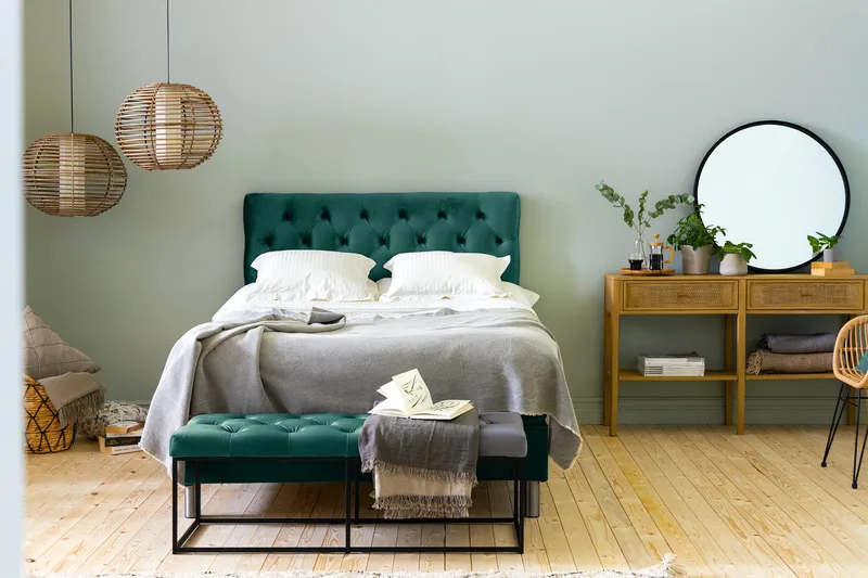 Ella Sittbänk 120cm Djuphäftad - Grön/Sammet - Möbler - Vardagsrum - Stolar & sittmöbler - Sittbänk