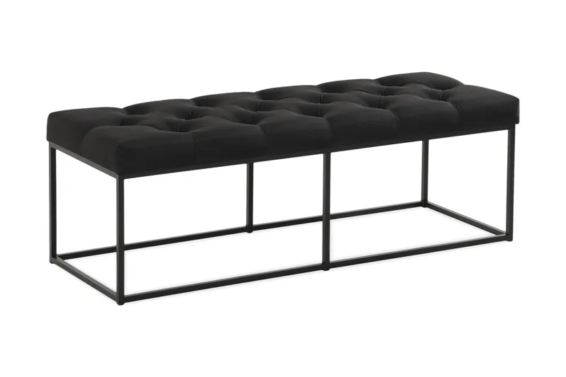 Ella Sittbänk 120cm Djuphäftad - Svart - Möbler - Vardagsrum - Stolar & sittmöbler - Sittbänk