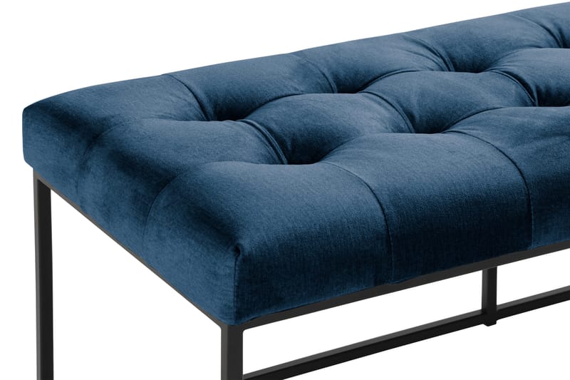 Ella Sittbänk 120cm Rutig - Blå/Sammet - Möbler - Vardagsrum - Stolar & sittmöbler - Sittbänk