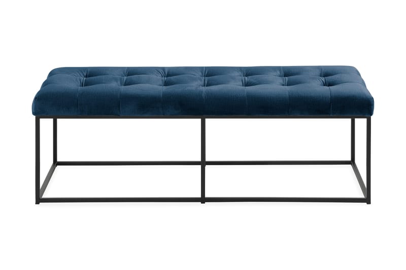 Ella Sittbänk 120cm Rutig - Blå/Sammet - Möbler - Vardagsrum - Stolar & sittmöbler - Sittbänk