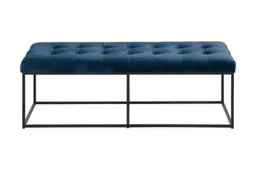 Ella Sittbänk 120cm Rutig - Blå/Sammet - Möbler - Vardagsrum - Stolar & sittmöbler - Sittbänk