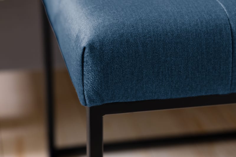 Ella Sittbänk 120cm Rutig - Blå/Sammet - Möbler - Vardagsrum - Stolar & sittmöbler - Sittbänk