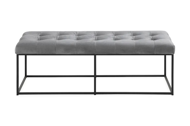 Ella Sittbänk 120cm Rutig - Grå/Sammet - Möbler - Vardagsrum - Stolar & sittmöbler - Sittbänk