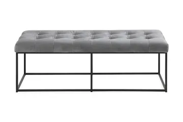Ella Sittbänk 120cm Rutig - Grå/Sammet - Möbler - Vardagsrum - Stolar & sittmöbler - Sittbänk