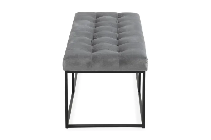 Ella Sittbänk 120cm Rutig - Grå/Sammet - Möbler - Vardagsrum - Stolar & sittmöbler - Sittbänk
