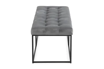 Ella Sittbänk 120cm Rutig - Grå/Sammet - Möbler - Vardagsrum - Stolar & sittmöbler - Sittbänk