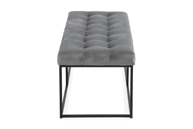 Ella Sittbänk 120cm Rutig - Grå/Sammet - Möbler - Vardagsrum - Stolar & sittmöbler - Sittbänk