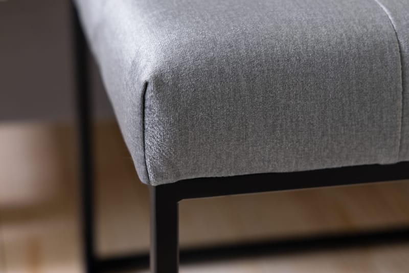 Ella Sittbänk 120cm Rutig - Grå/Sammet - Möbler - Vardagsrum - Stolar & sittmöbler - Sittbänk