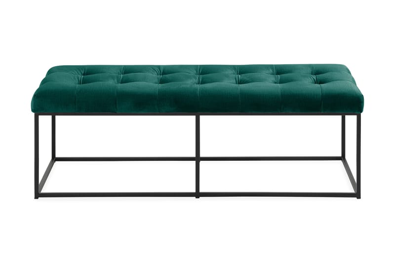Ella Sittbänk 120cm Rutig - Grön/Sammet - Möbler - Vardagsrum - Stolar & sittmöbler - Sittbänk