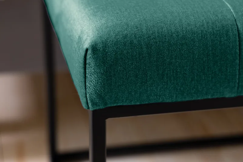 Ella Sittbänk 120cm Rutig - Grön/Sammet - Möbler - Vardagsrum - Stolar & sittmöbler - Sittbänk