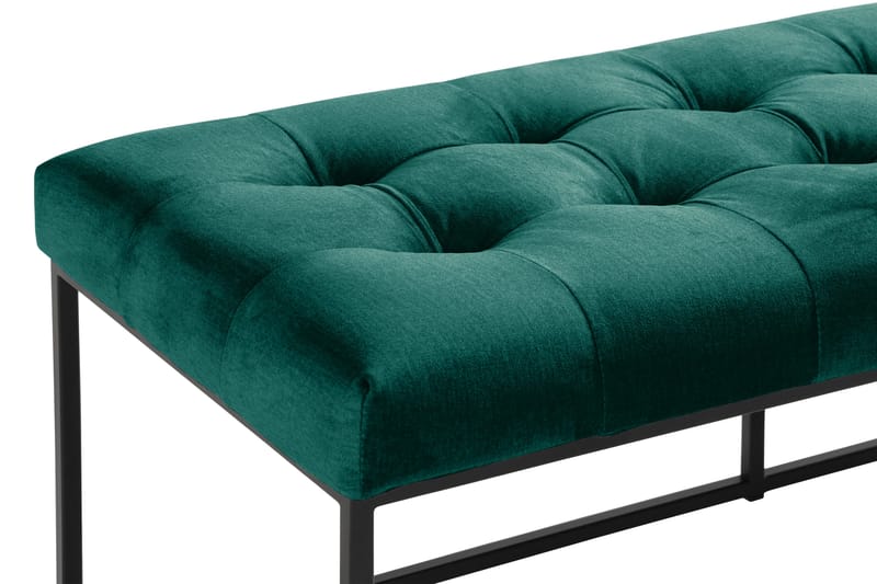 Ella Sittbänk 120cm Rutig - Grön/Sammet - Möbler - Vardagsrum - Stolar & sittmöbler - Sittbänk