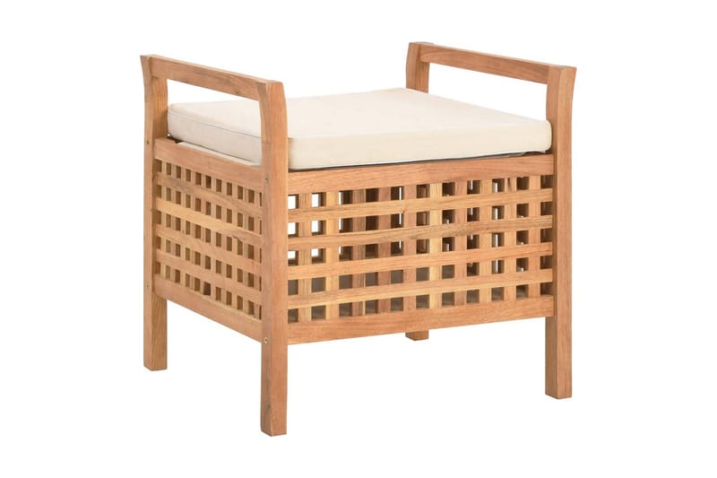 Förvaringsbänk 49x48x49 cm massivt valnötsträ - Sittbänk