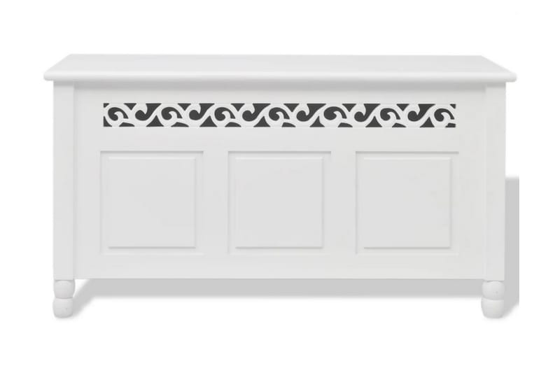 Förvaringsbänk barockstil MDF vit - Vit - Möbler - Vardagsrum - Stolar & sittmöbler - Sittbänk