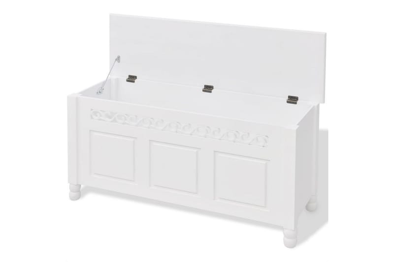 Förvaringsbänk barockstil MDF vit - Vit - Möbler - Vardagsrum - Stolar & sittmöbler - Sittbänk