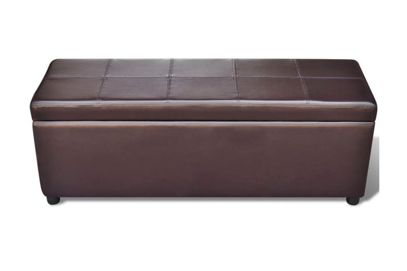 Förvaringsbänk lång trä brun - Brun - Möbler - Vardagsrum - Stolar & sittmöbler - Sittbänk