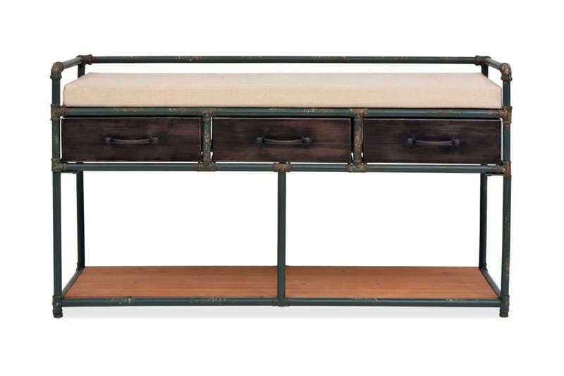 Förvaringsbänk med dyna 107,5x34,5x59 cm - Flerfärgad - Möbler - Vardagsrum - Stolar & sittmöbler - Sittbänk