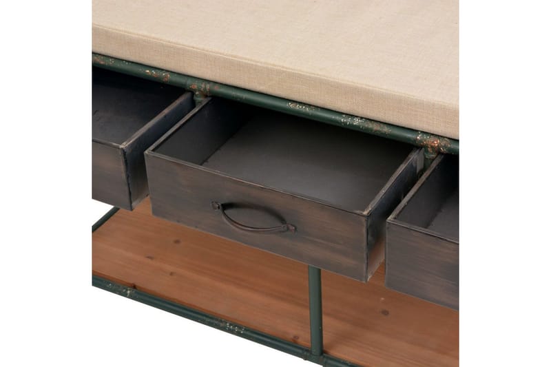 Förvaringsbänk med dyna 107,5x34,5x59 cm - Flerfärgad - Möbler - Vardagsrum - Stolar & sittmöbler - Sittbänk