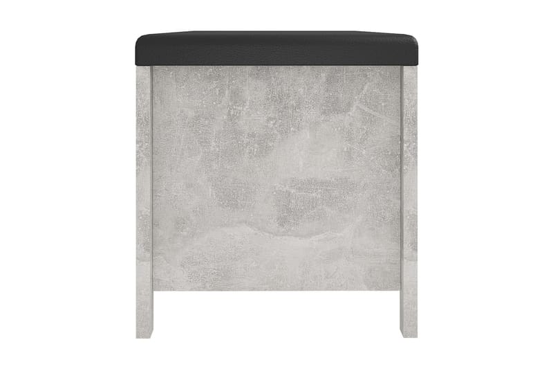 Förvaringsbänk med dyna betonggrå 105x40x45 cm spånskiva - Grå - Möbler - Vardagsrum - Stolar & sittmöbler - Sittbänk