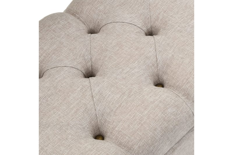 Förvaringsbänk med ryggstöd 110 cm gräddvit tyg - Kräm - Möbler - Vardagsrum - Stolar & sittmöbler - Sittbänk - Bänk med ryggstöd