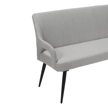 Halifax 2-sits Sittbänk med rygg - Ljusgrå med svarta ben - Möbler - Vardagsrum - Stolar & sittmöbler - Sittbänk - Bänk med ryggstöd