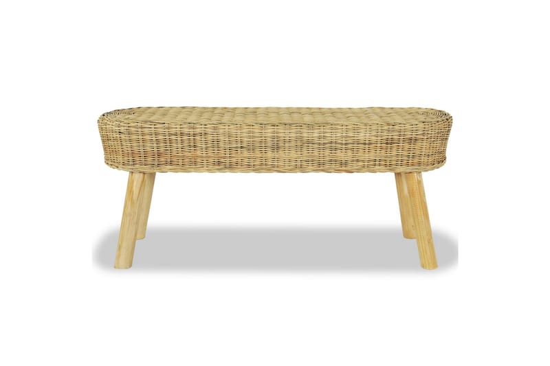 Hallbänk 110x35x45 cm naturlig rotting - Brun - Möbler - Vardagsrum - Stolar & sittmöbler - Sittbänk