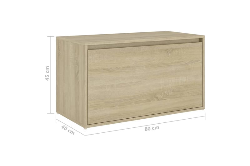 Hallbänk 80x40x45 cm sonoma-ek spånskiva - Brun - Möbler - Vardagsrum - Stolar & sittmöbler - Sittbänk